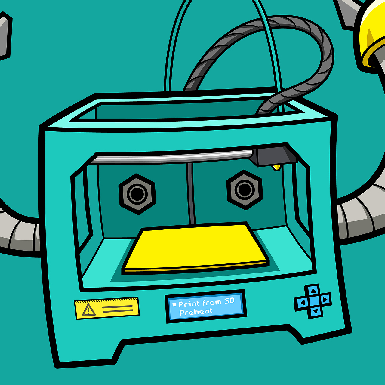 插画- 我的3d打印机 / my 3d printer