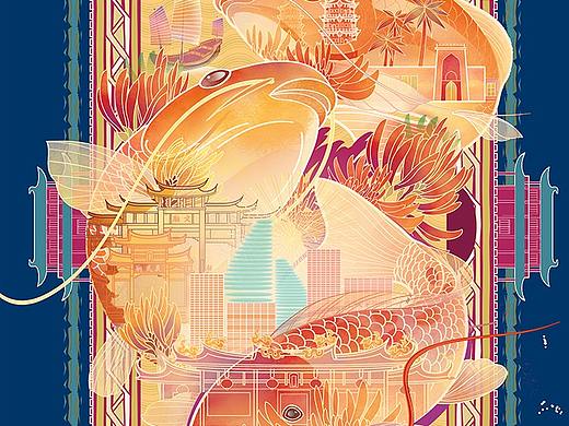 泉州城市插画（个人主页-ZNjQ2NzY0MDg=） - 艺术插画 - 站酷设计师橘橘ki原创素材 - 站酷ZCOOL