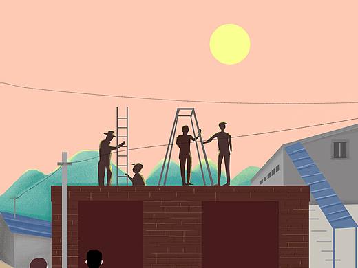 夕阳下的劳动者（个人主页-ZMzUxODY0NjA=） - 创作习作 - 站酷设计师苏唯帆原创素材 - 站酷ZCOOL