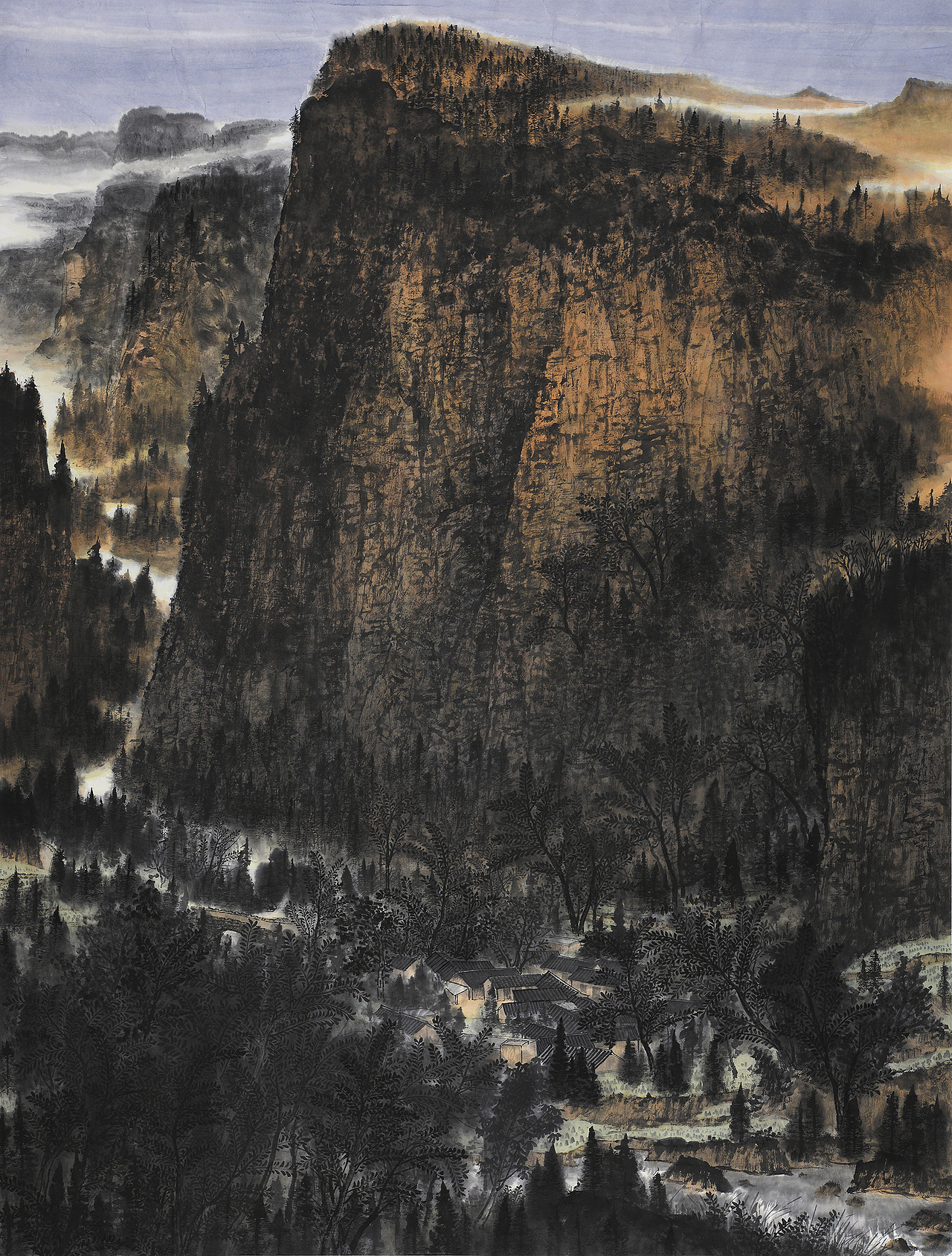 中国画 山水画 国展作品 方染之作品_书画经纪人-站酷zcool