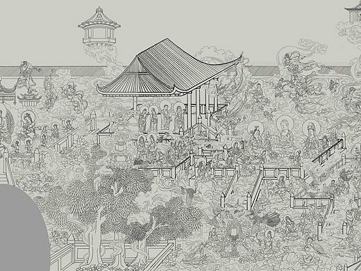 莲池游戏闻法图（个人主页-ZNTA5OTg4Njg=） - 绘画 - 站酷设计师书蔓1026原创素材 - 站酷ZCOOL