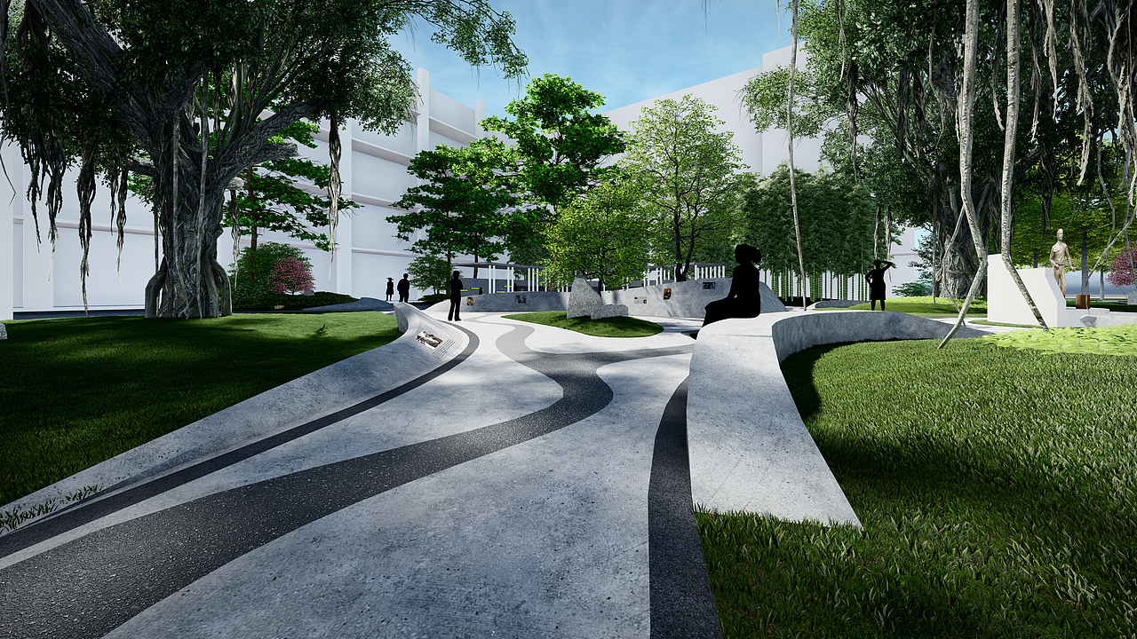 校园景观（图ZMjU4MjUxMjEy） - 场景 - 站酷设计师无眠之辈原创素材 - 站酷ZCOOL