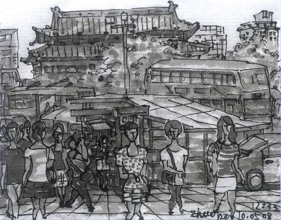 城市脉搏——从韦曲到张家堡(9)(图ZODk0MTUwNTY=) - 绘画 - 站酷设计师东征蚁原创素材 - 站酷ZCOOL