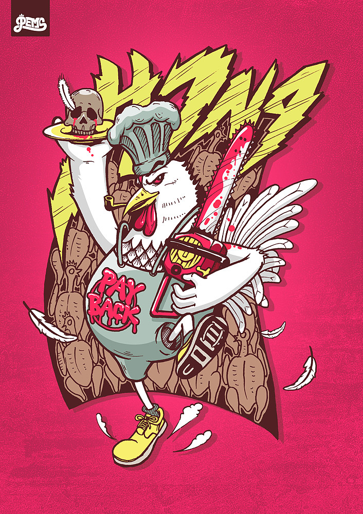 H7N9 “PayBack_禽类反击”（图ZOTI1Mzg5Ng==） - 商业插画 - 站酷设计师PEMS原创素材 - 站酷ZCOOL