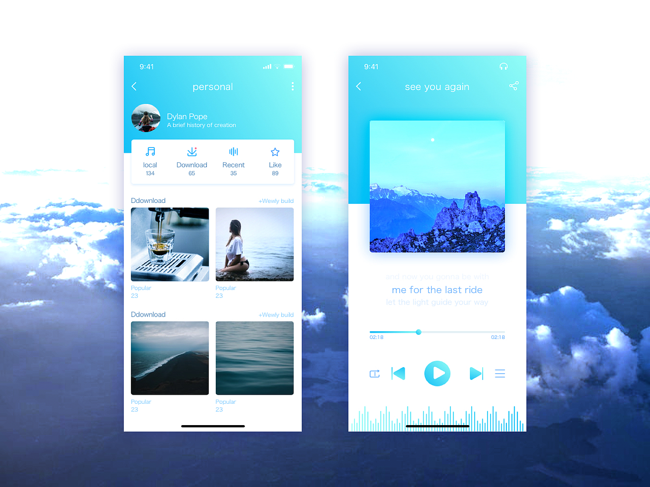 音乐UI概念Demo（图ZMTI3NDA4OTQ4） - APP界面 - 站酷设计师雪中月雨原创素材 - 站酷ZCOOL