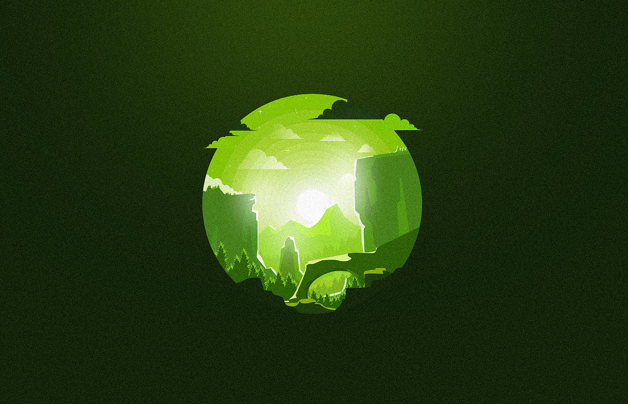 ui渐变插画颗粒感