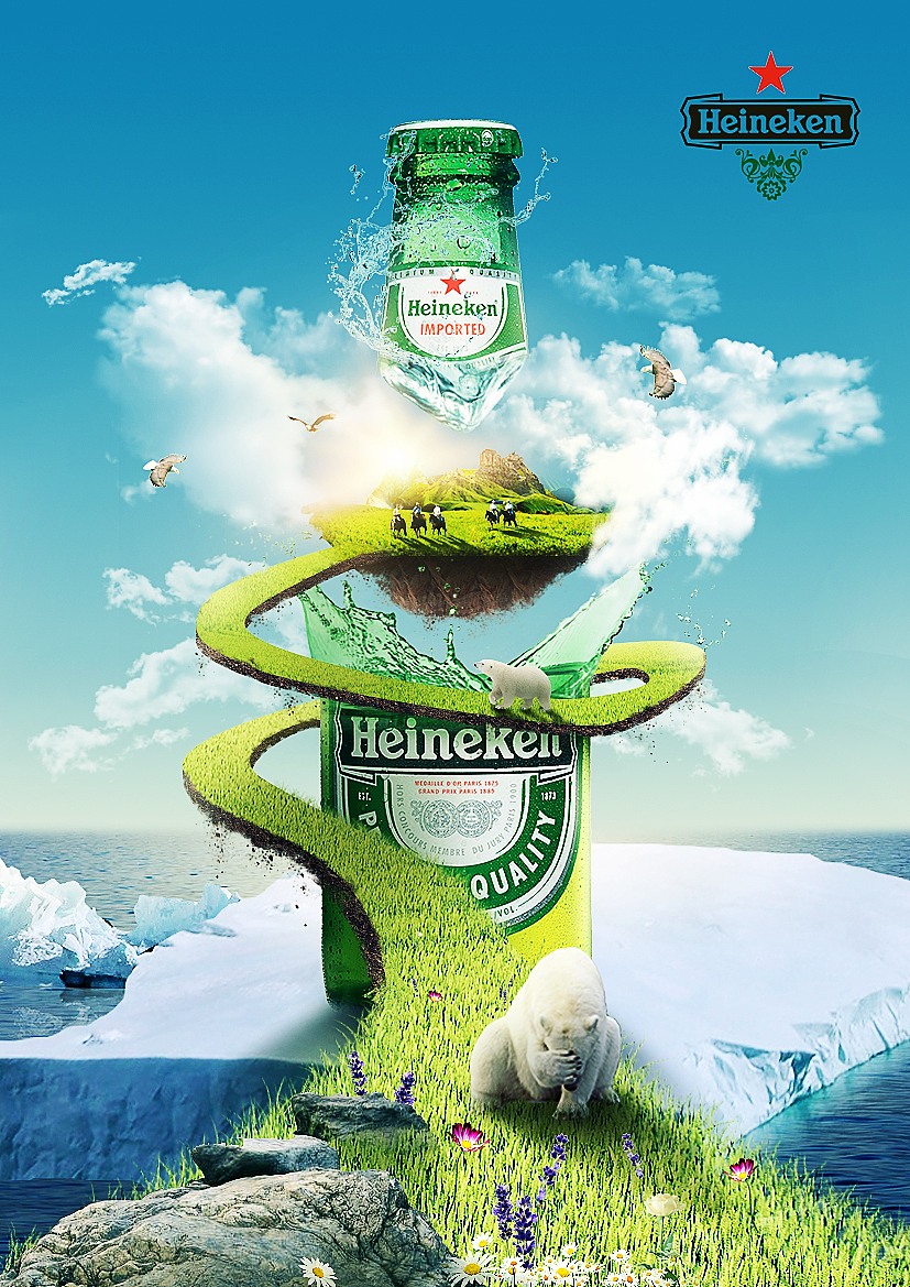 喜力啤酒|平面|海报|shu08_原创作品-站酷zcool