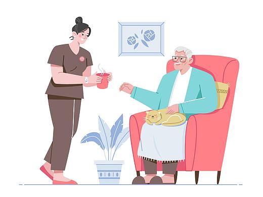 CIMH家政服务平台插画