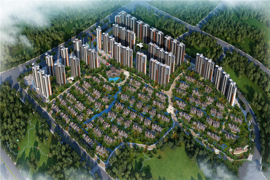 「实地常春藤」东部现代城花园,惠阳经济开发区高端墅质大盘