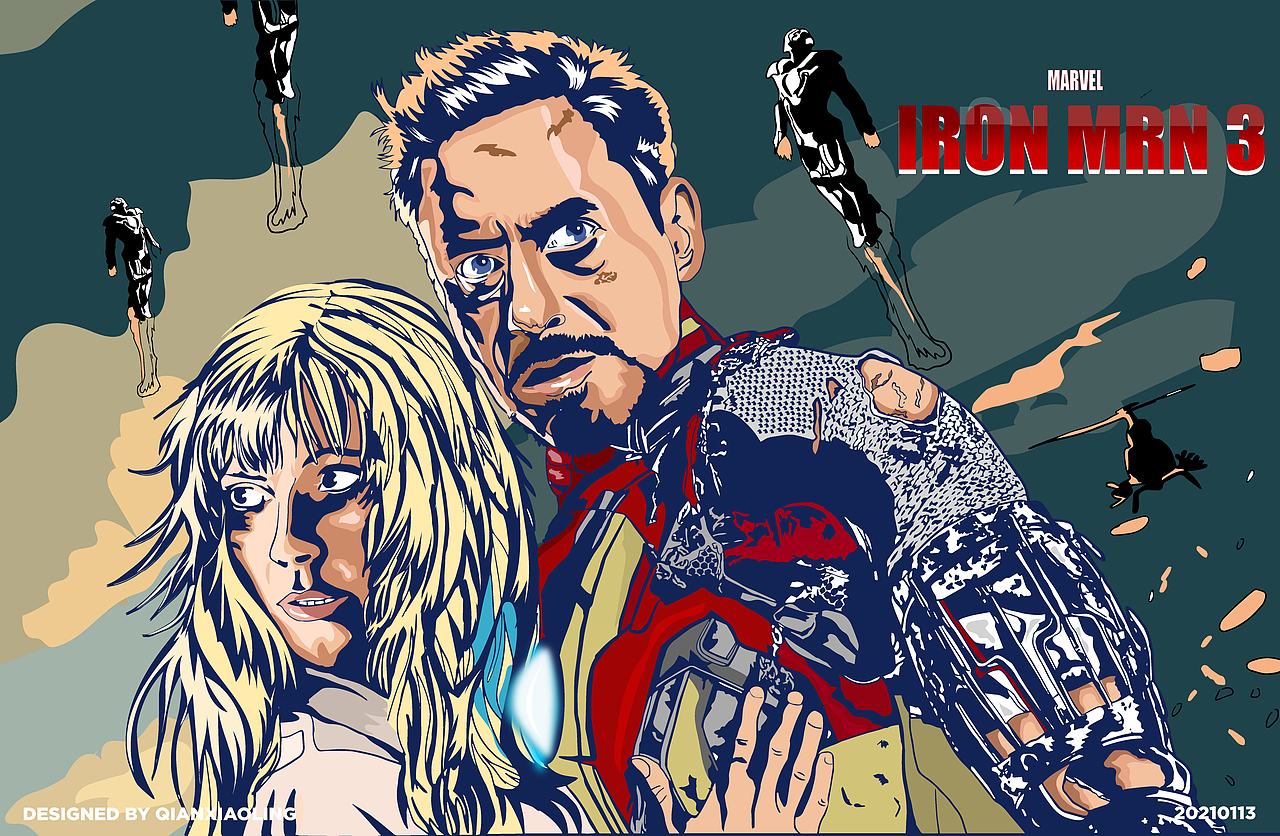 《钢铁侠3》电影插画 小罗伯特·唐尼（图ZMjM5NjE4NzQw） - 创作习作 - 站酷设计师钱小玲原创素材 - 站酷ZCOOL