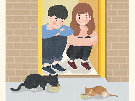 宿舍那些事gif动态插画