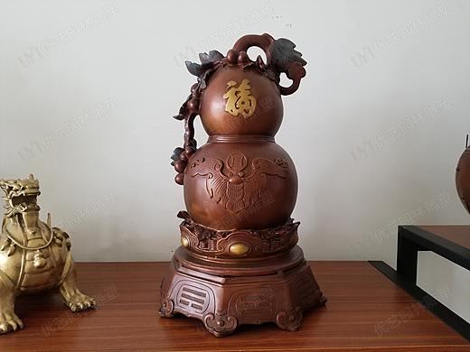 纯铜葫芦雕塑摆件