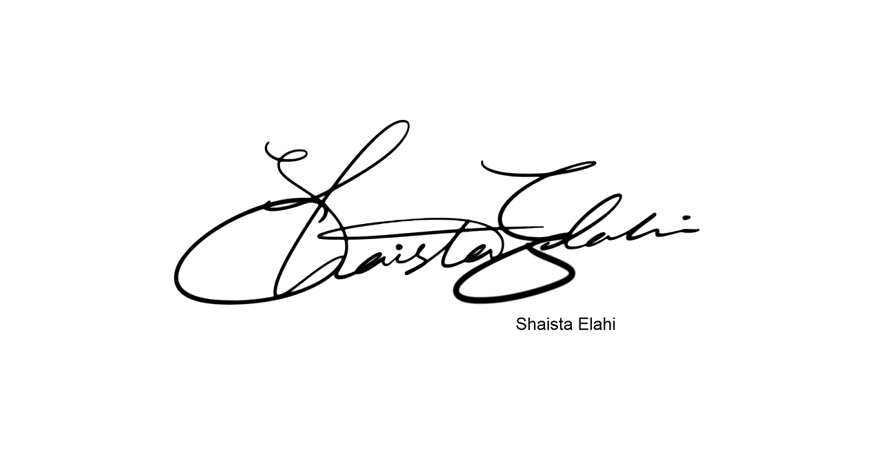 英文签名设计案例丨Shaista Elahi近百种签名设计方案