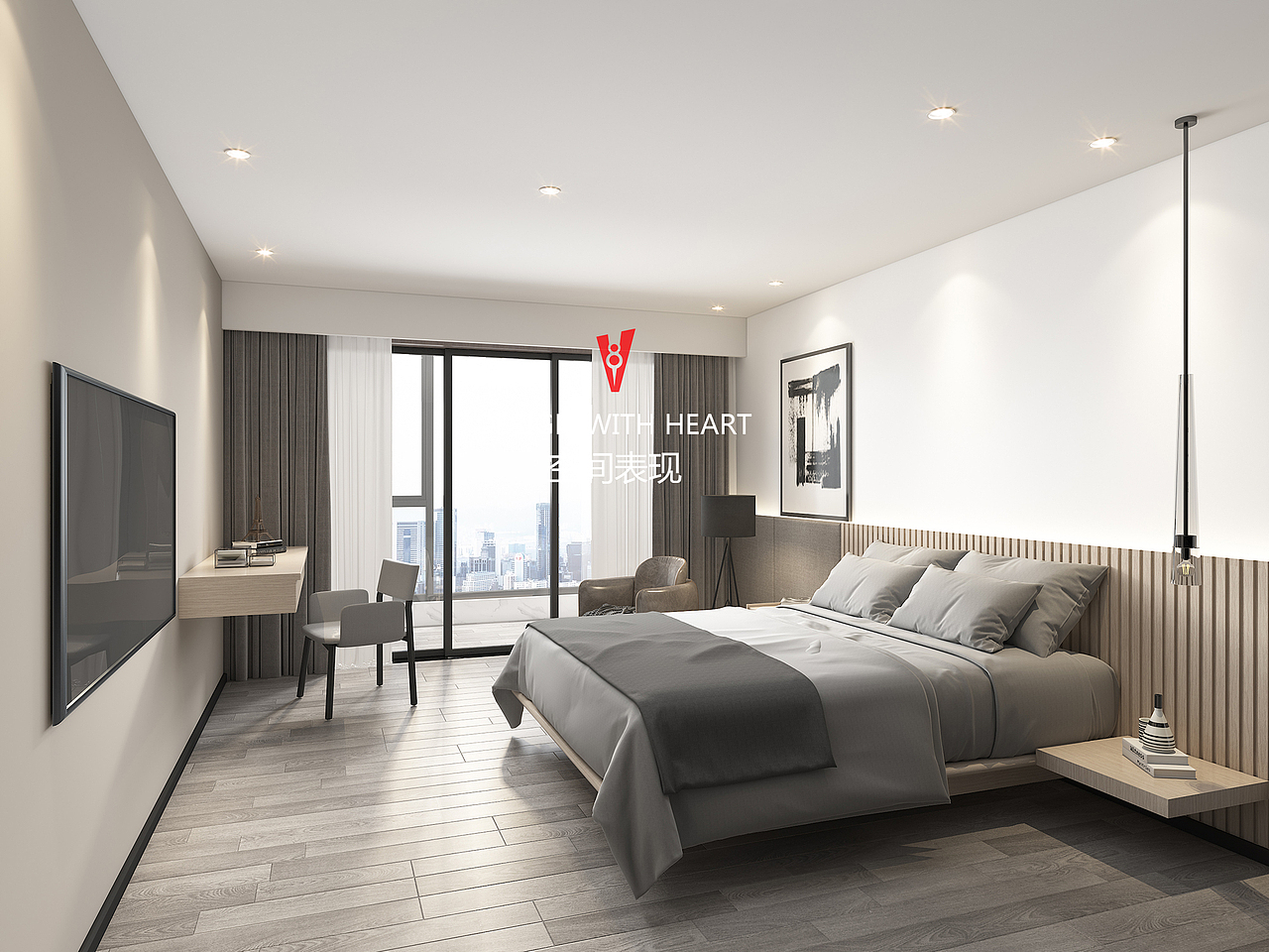 v8空间表现|现代简约家装客厅赏析