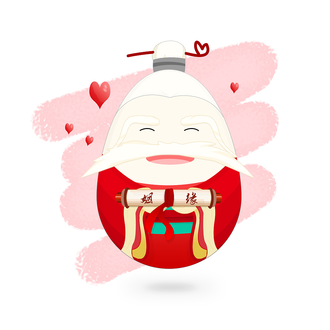 婚恋头像设计-不倒翁月老（图ZMTEzNjE3NDIw） - 主题/皮肤 - 站酷设计师DoubleQ0703原创素材 - 站酷ZCOOL
