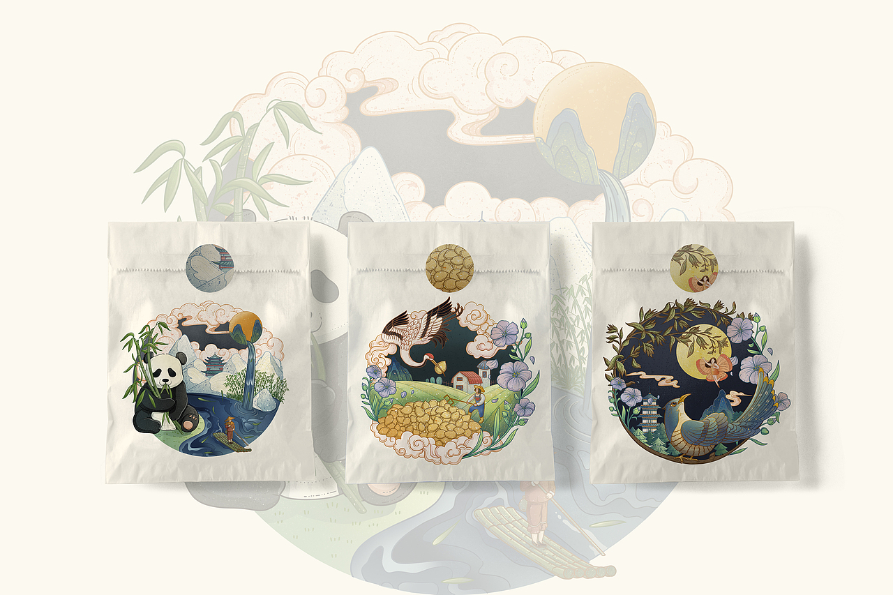 “米油盐酱醋茶” 系列包装插画（图ZMjg1OTAzMzQ0） - 商业插画 - 站酷设计师妍子喵工作室原创素材 - 站酷ZCOOL