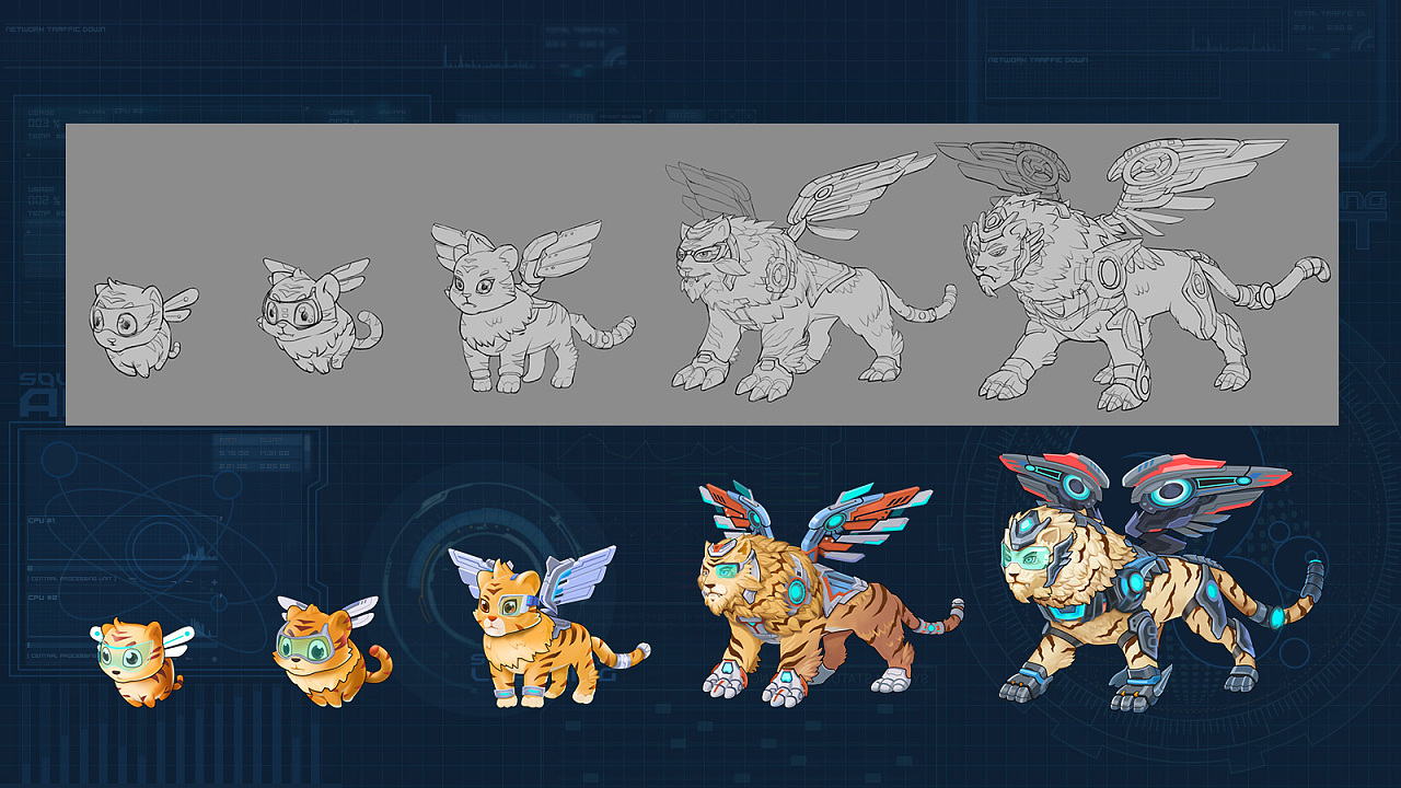 几只宠物|插画|游戏原画|康斯坦丁师傅 - 原创作品 - 站酷 (zcool)