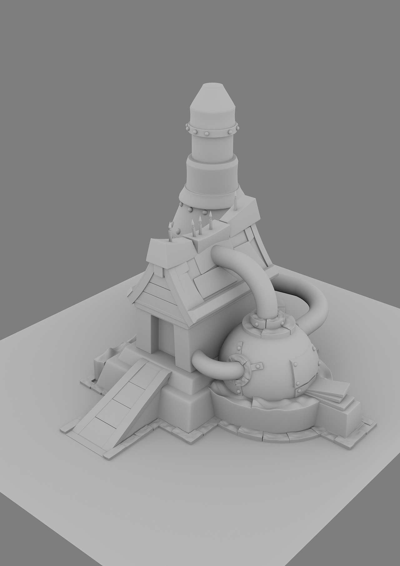 三维场景建模|三维|场景|阿木北 - 临摹作品 - 站酷 (zcool)