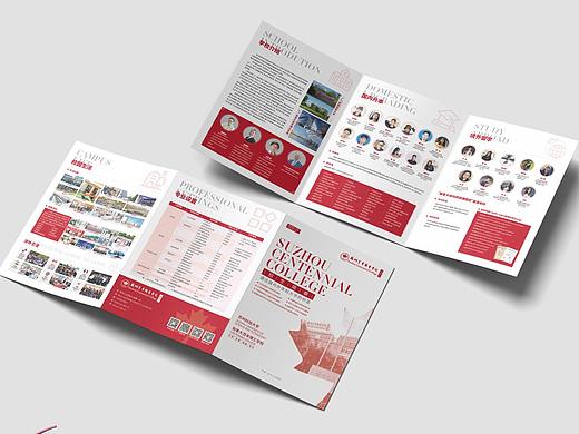 大学三折页 留学折页 苏州百年职业学院