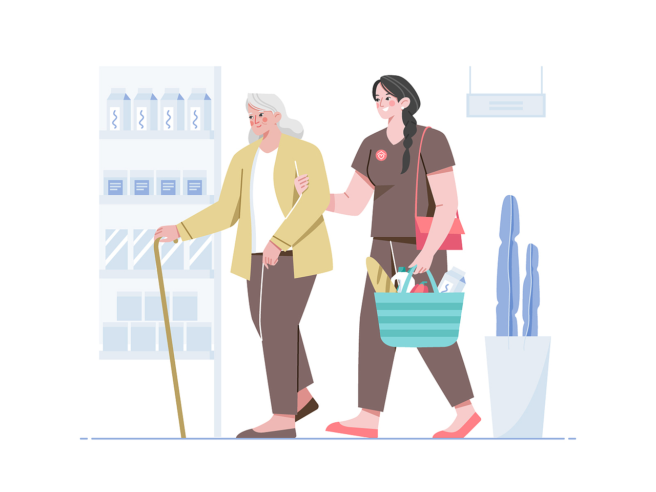 CIMH家政服务平台插画（图ZMjMxNDExNzEy） - 商业插画 - 站酷设计师由然工作室原创素材 - 站酷ZCOOL