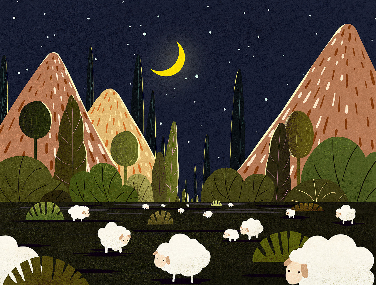 2017年12月—2018年5月（图ZMTE0NDc1Mzg4） - 商业插画 - 站酷设计师夏五花原创素材 - 站酷ZCOOL