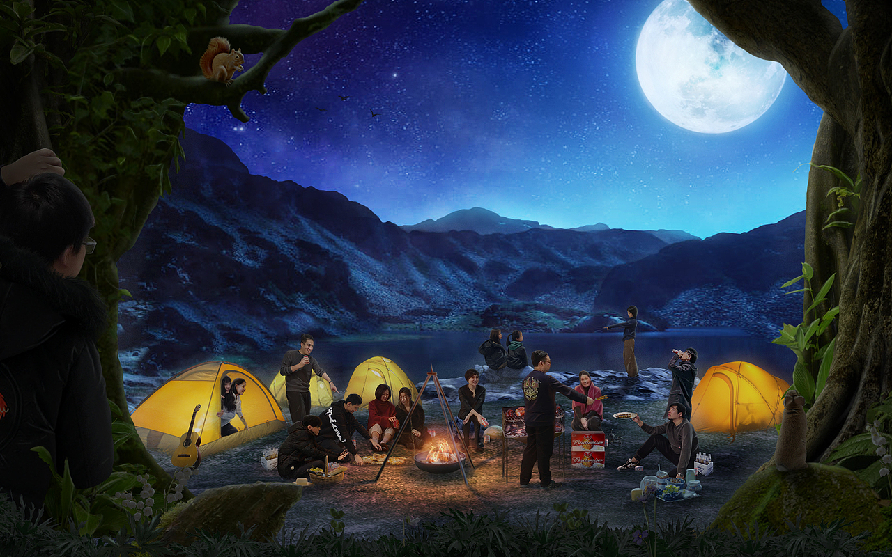 公司团建出游合成