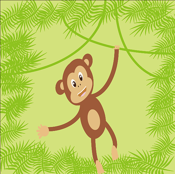 萌萌哒倒挂猴子练习|插画|艺术插画|菲言蜜语 - 原创作品 - 站酷