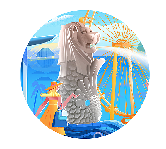 支付宝海外宣传海报（图ZMTc5MzA3NTMy） - 商业插画 - 站酷设计师莎米63原创素材 - 站酷ZCOOL