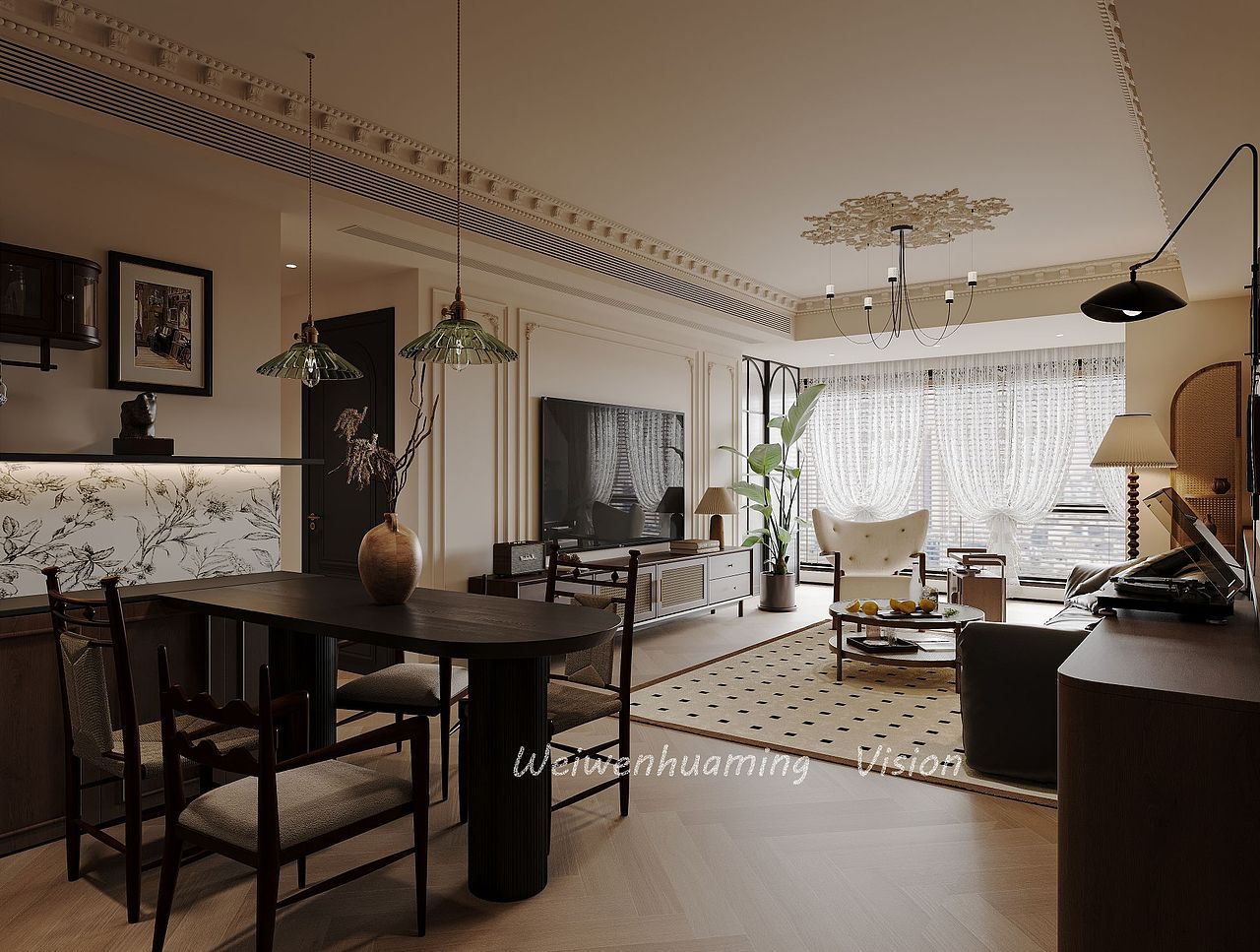 法式复古小家（图ZMzU0NDk0Nzk2） - 家装设计 - 站酷设计师未闻花名效果表现原创素材 - 站酷ZCOOL