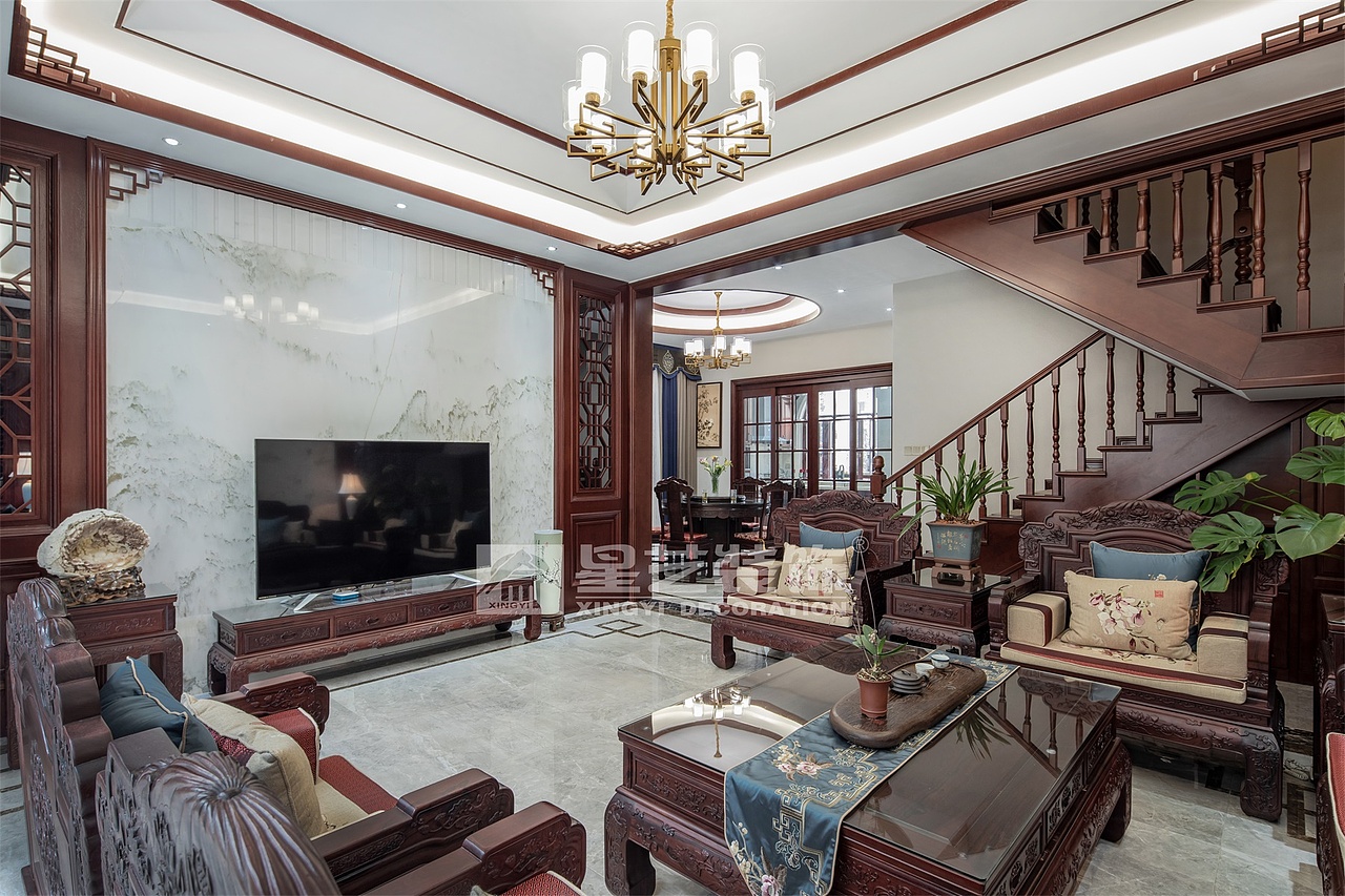 贵阳别墅设计，乐湾国际诚新中式风格别墅装修实景！（图ZMjExMzQ3NTA4） - 家装设计 - 站酷设计师贵阳装修公司排名原创素材 - 站酷ZCOOL