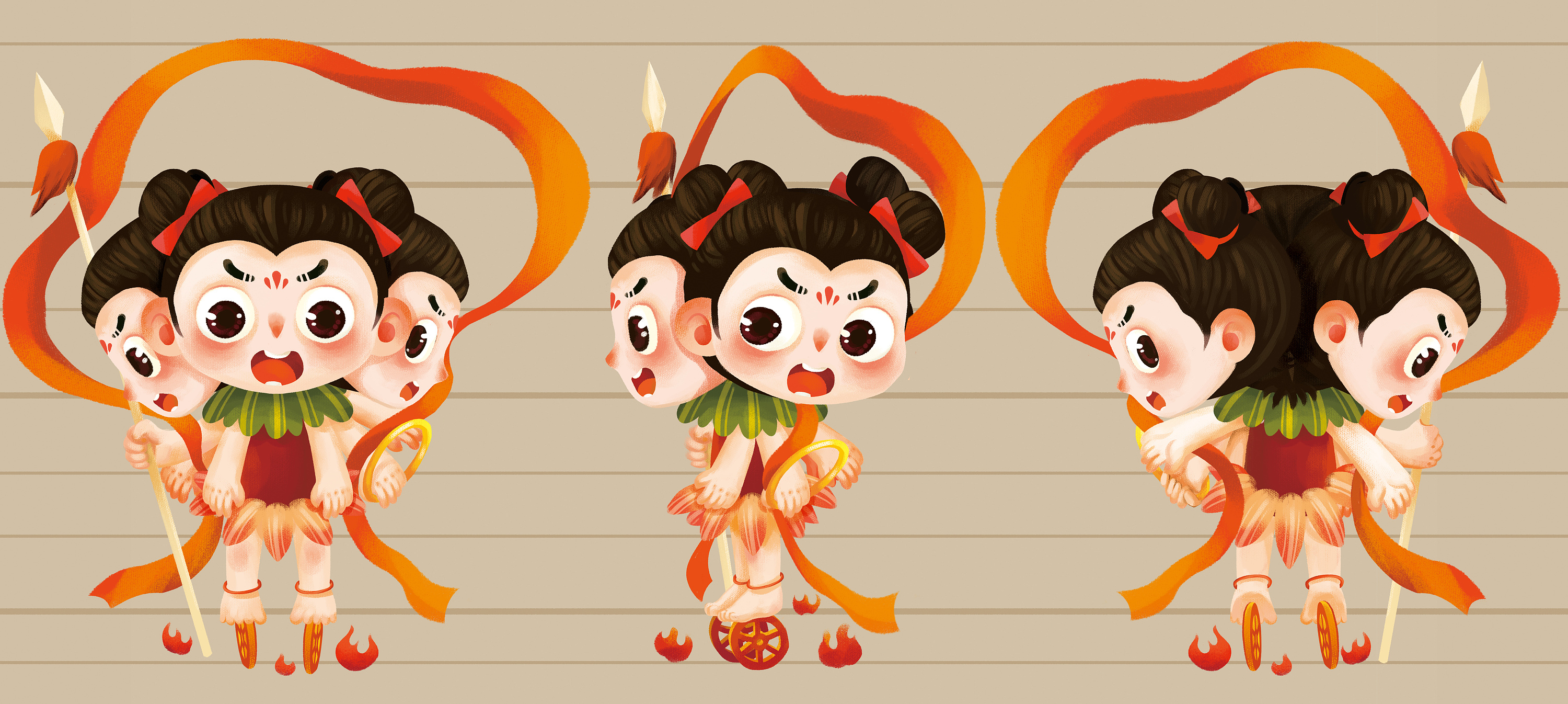 西游的三视图|插画|儿童插画|正义的小包子 - 原创作品 - 站酷 (zcool