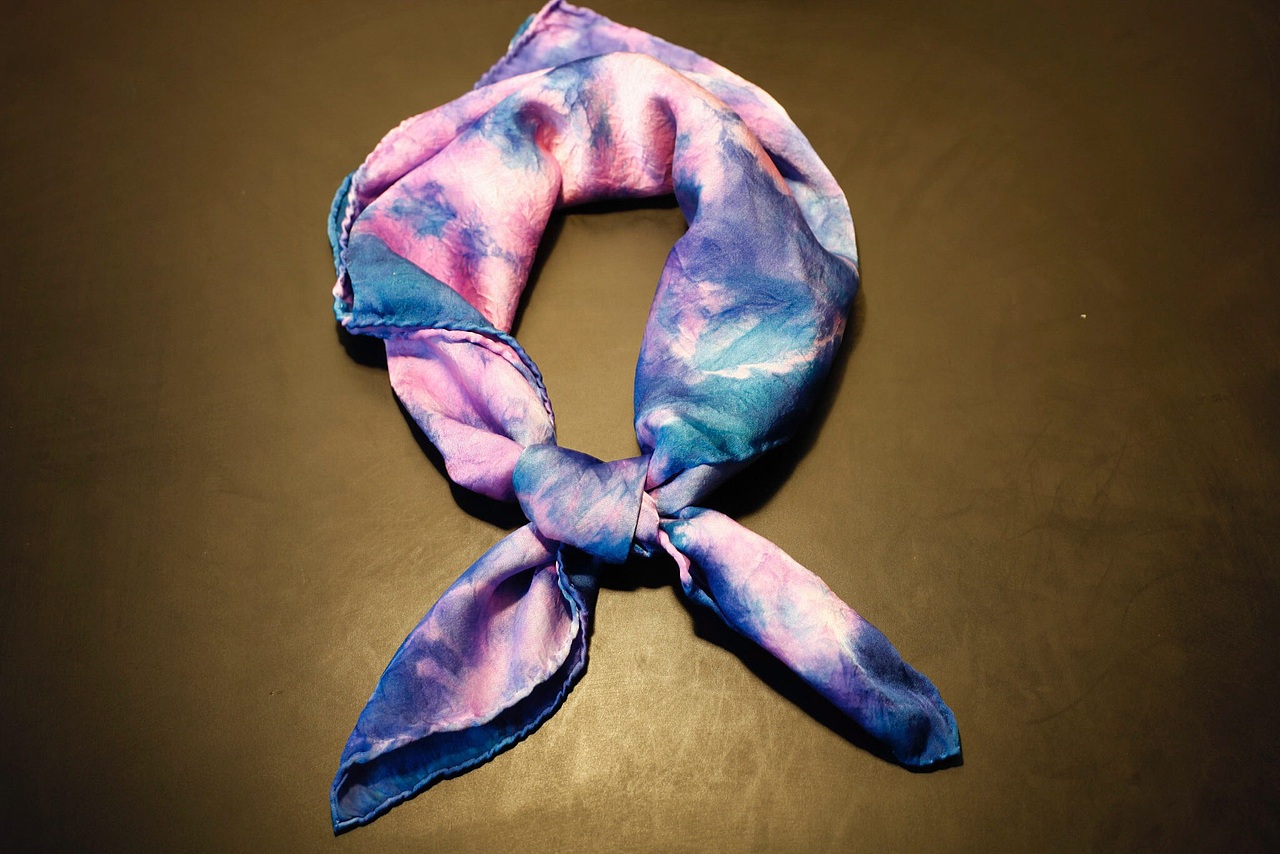 木兮工作室扎染丝巾