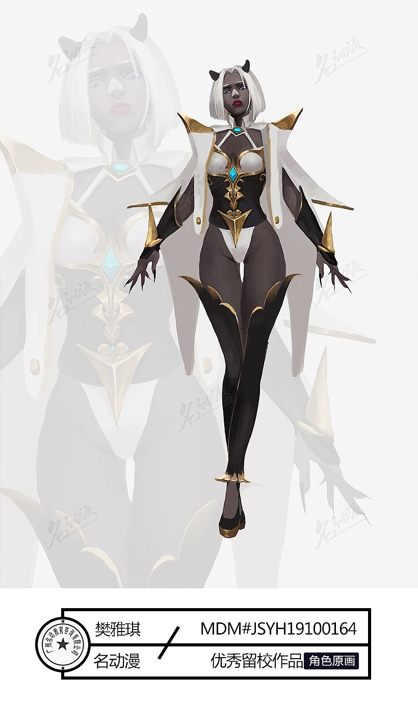 科幻系短发黑皮女_名动漫cg数娱-站酷zcool