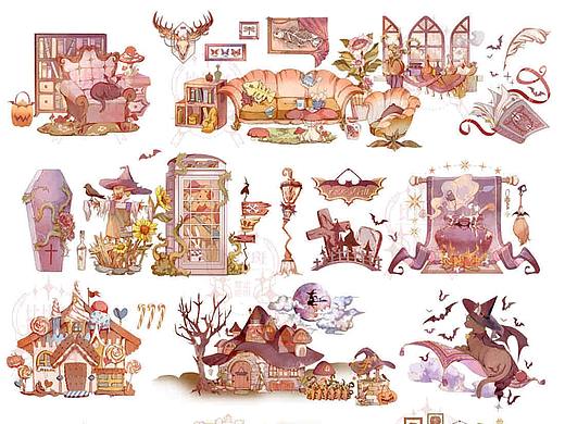 女巫世界（个人主页-ZNTQ1NDI0NjA=） - 商业插画 - 站酷设计师比比斑原创素材 - 站酷ZCOOL