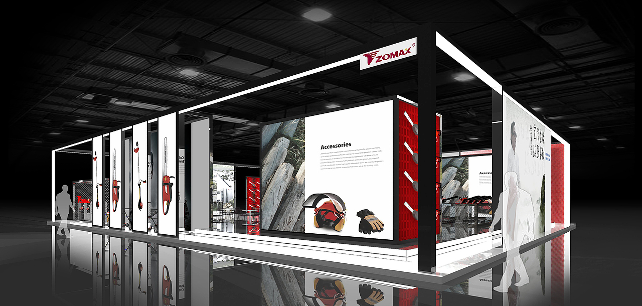 园林器械展厅设计——ZEMAX展厅（图ZODA2MzE2Njg=） - 展陈设计 - 站酷设计师GUKY原创素材 - 站酷ZCOOL