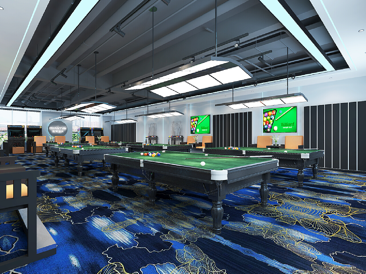 大连西部台球俱乐部环境设计|空间|室内设计|XuXu0208 - 原创作品 - 站酷 (ZCOOL)