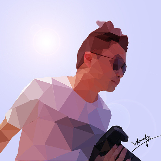 网红lowpoly风格人物头像