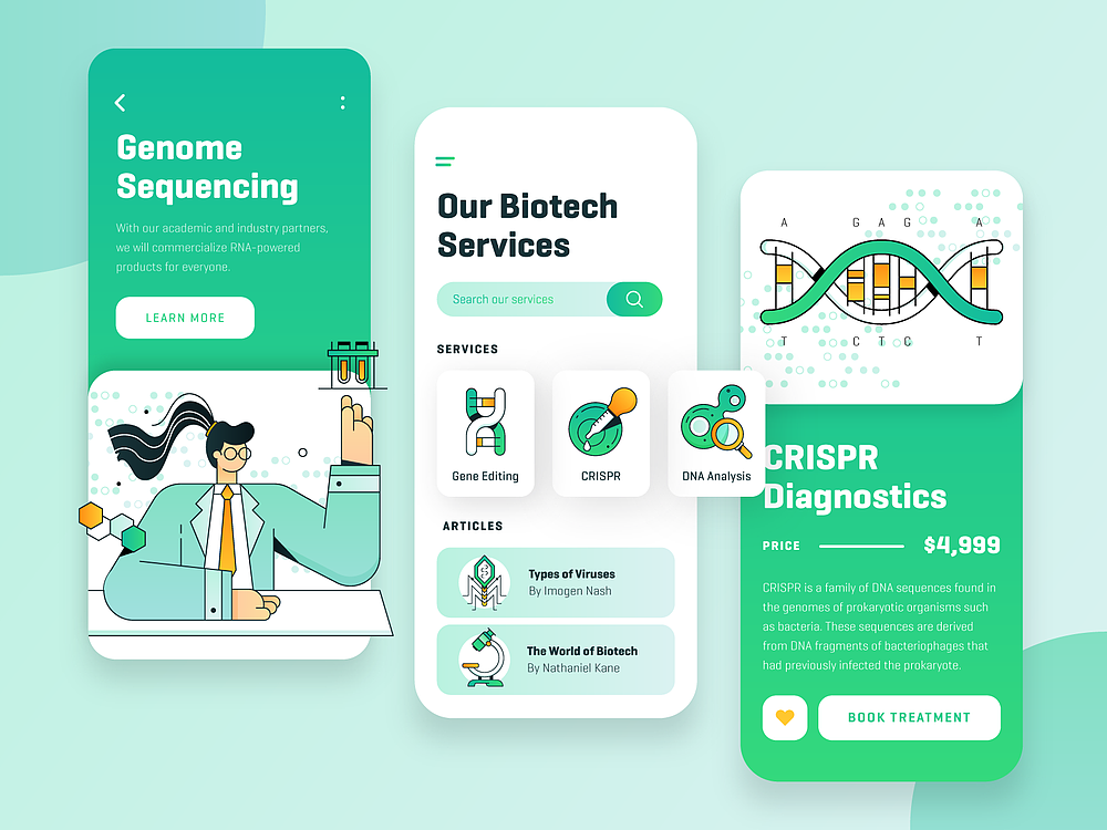灵感 | 绿色系app UI设计分享！_格格学姐-站酷ZCOOL
