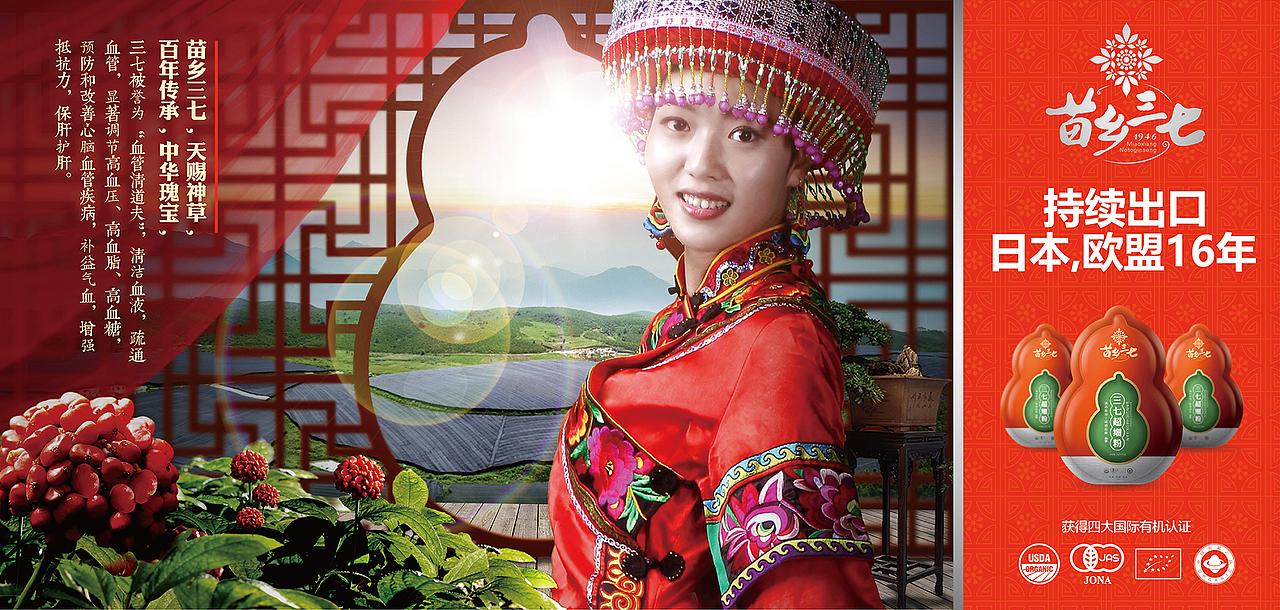 苗乡三七品牌vi设计