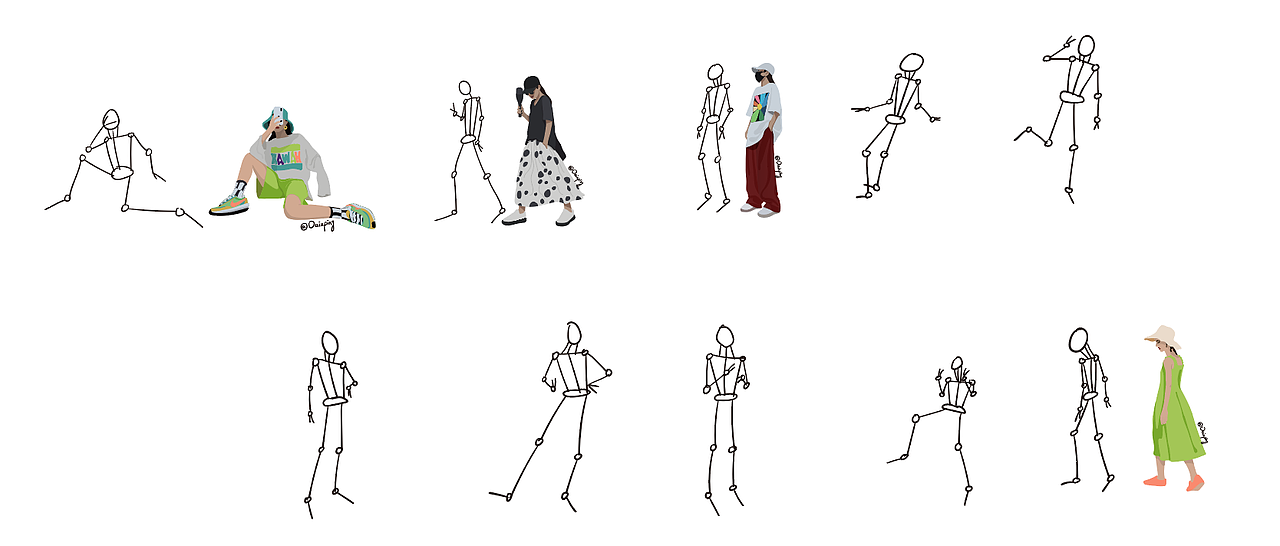 扁平人物练习（图ZMTk0MTUyMDg4） - 创作习作 - 站酷设计师晓晓之不忙时光原创素材 - 站酷ZCOOL