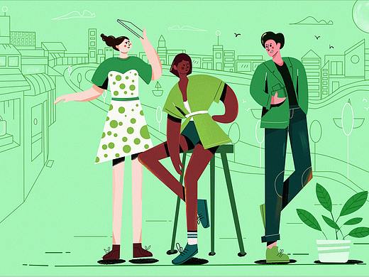 插画练习（个人主页-ZNDc3NDE5NjA=） - 艺术插画 - 站酷设计师阿菜来了原创素材 - 站酷ZCOOL