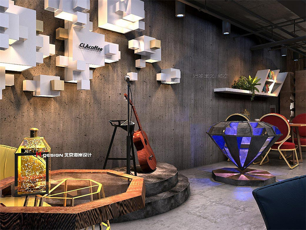 北京克拉恋人咖啡厅设计案例—北京海岸设计图片2