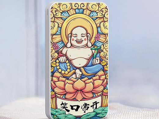 国潮插画-笑口常开-弥勒佛