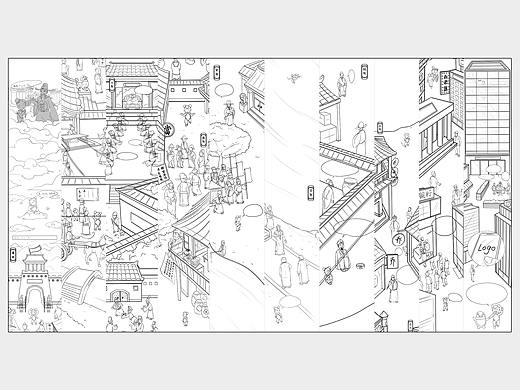电通广告合作插画项目《贷款简史》