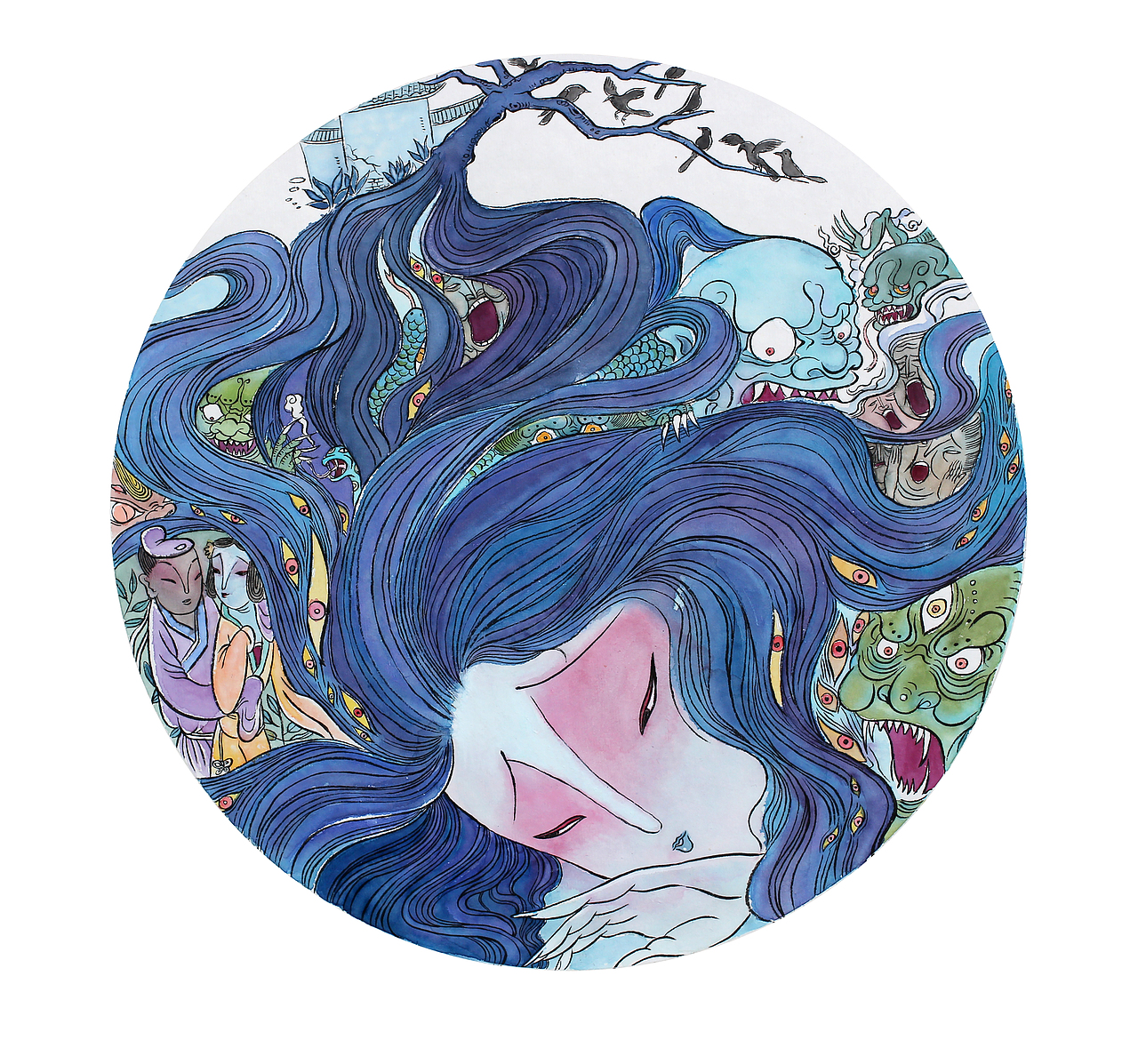 聊斋——聂小倩（图ZMjUyNDkzMzc2） - 艺术插画 - 站酷设计师呼啦呼啦圈原创素材 - 站酷ZCOOL