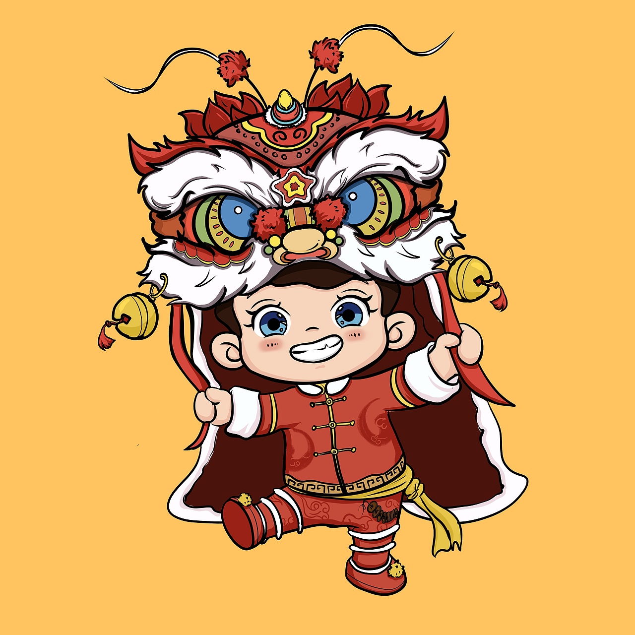 醒狮客单（图ZMzQwNjc1NjQ0） - 商业插画 - 站酷设计师马铃薯头小刘原创素材 - 站酷ZCOOL