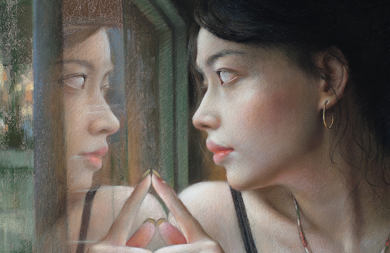 色粉畫【玻璃窗】（圖ZMzc4NDQ1NTA0） - 繪畫 - 站酷設計師李程ART原創(chuàng)素材 - 站酷ZCOOL