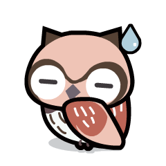  棕纹丸>表情包-呆萌猫头鹰