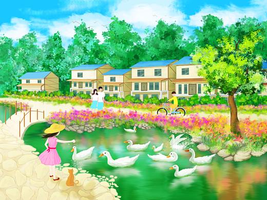【手绘风景】乡村风景的画法