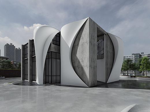 “不存在”的艺术展览馆建筑以及周边环境设计